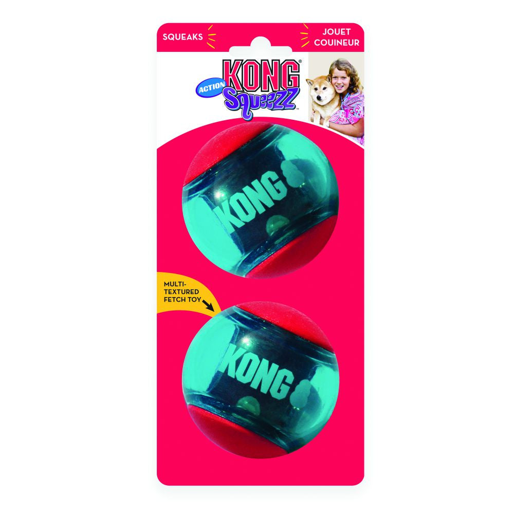 KONG Squeezz Action Ball Large (2pk)