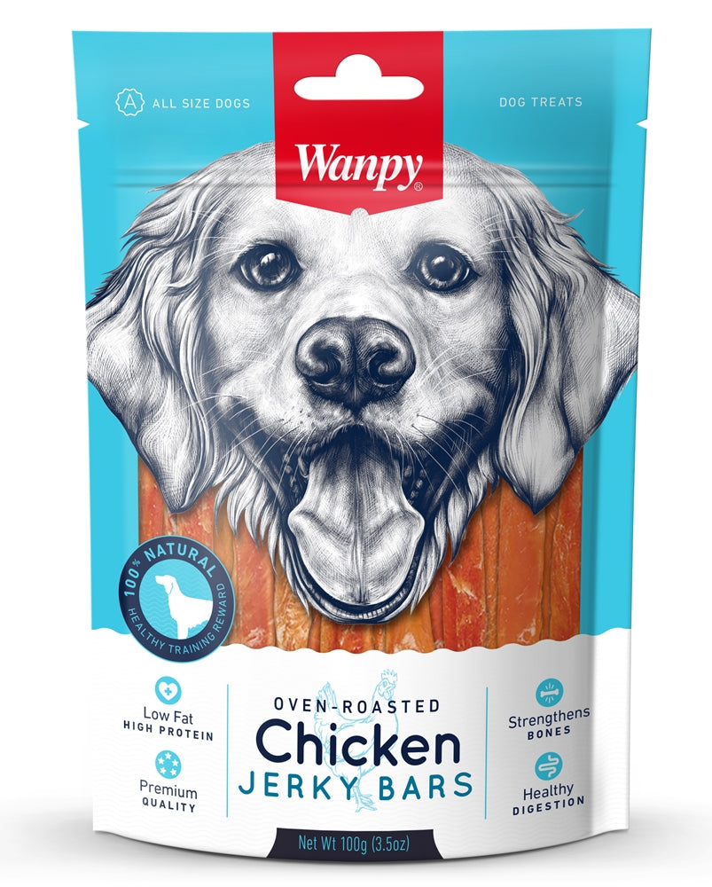 Wanpy Dog Chicken Jerky Bar 100g